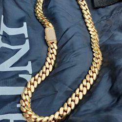 20mm Miami Cuban Link Gold Plated Chain Necklace 18k & 14k