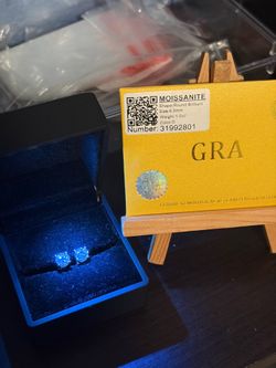 VVS Moissanite Earrings 925 Sterling Silver