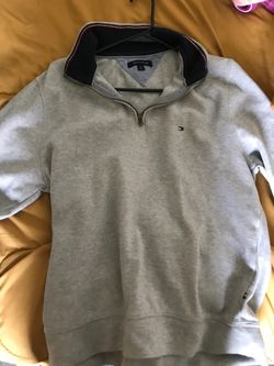 Tommy Hilfiger Gray Quarter Zip Like New large