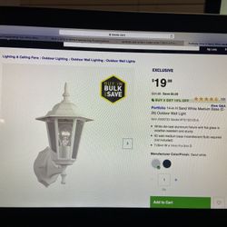 Portfolio 14-in H Sand White Medium Base