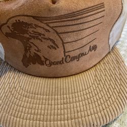 Vintage Trucker Hat Leather 