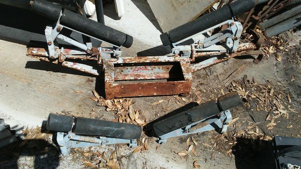 steel bunk roolers for a large boat trailer. these roolers