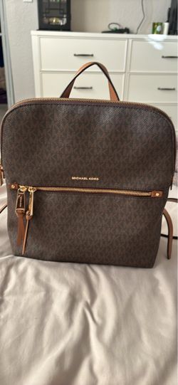 Michael Kors Brown Signature Backpack