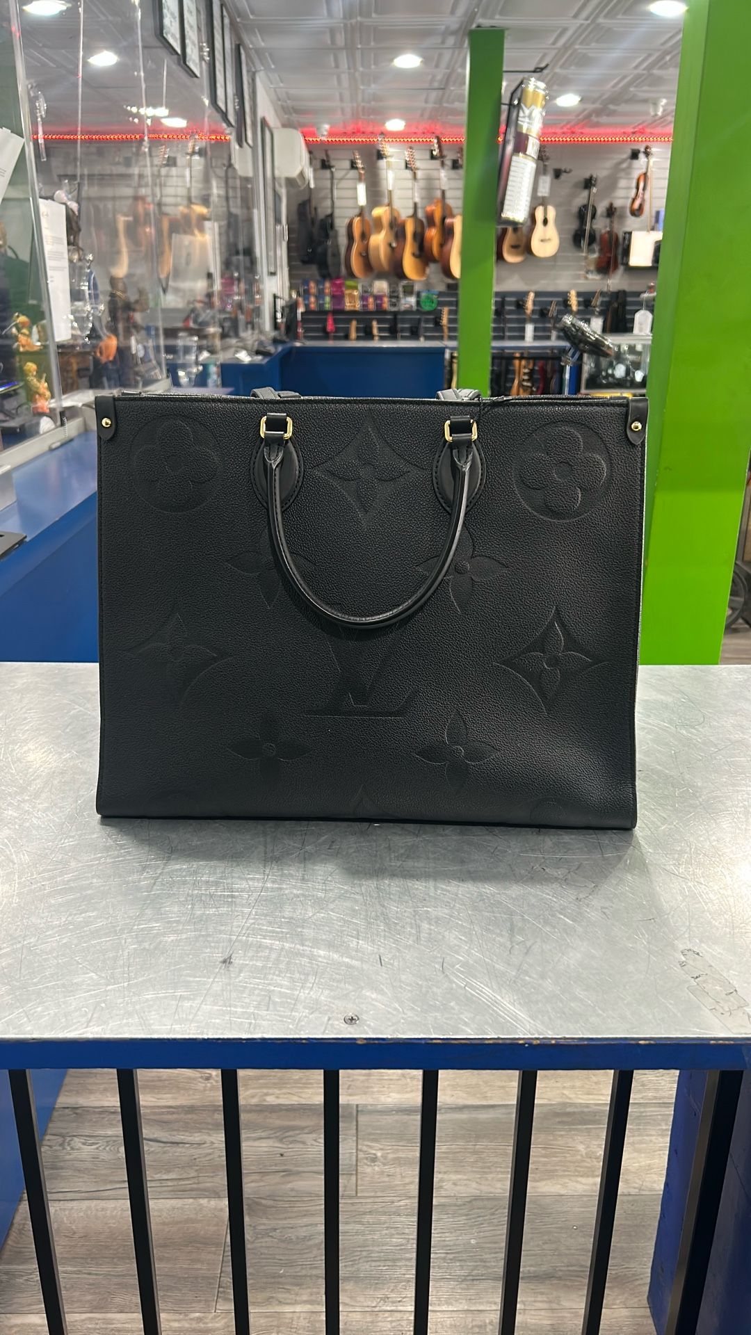 Louis Vuitton Black Empreinte On The Go Tote