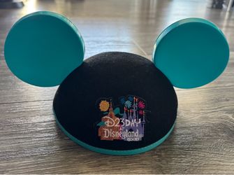 D23 aqua Mickey ear, adult one size