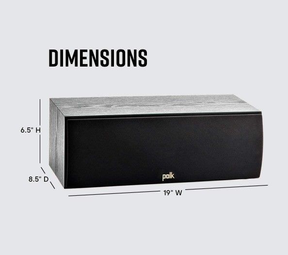 POLK AUDIO T30 CENTER CHANNEL SURROUND SPEAKER