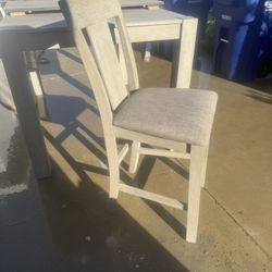 Dining Table, 6 Chairs Counter height 