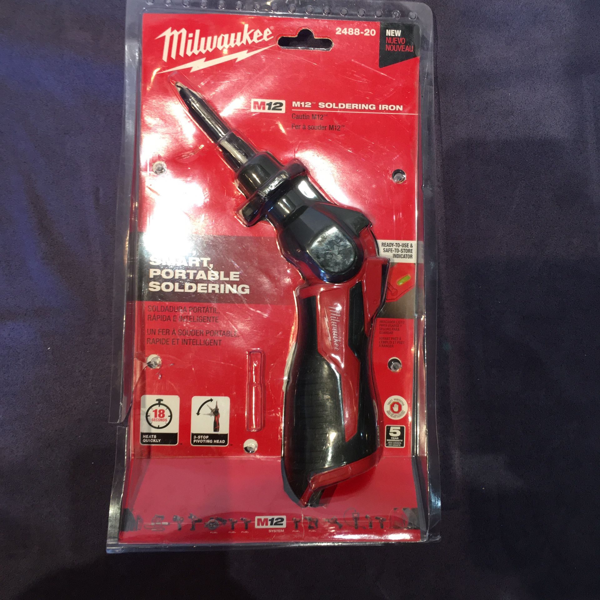 Milwaukee M12 Soldering Iron (missing tip) tool only