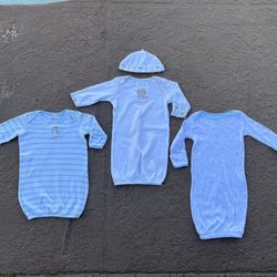 3 EUC Little Me & Circo baby sleep gown pajamas, size 0-3 months