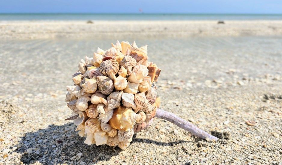 Seashell Decorative Or Bridal Bouquet For Beach Wedding