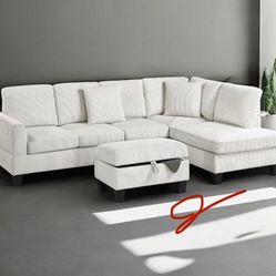 New! Super Comfy~ Luxurious Soft Touch Sofa Sectional! FREE OTTOMAN! 
