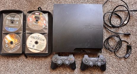 PS3 Slim Bundle - 38 Games + 2 Controllers | The Last of Us, GT6, BioShock
