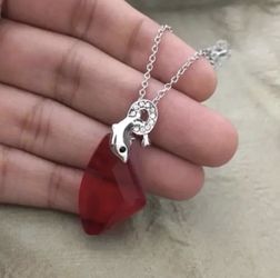 White gold plated dolphin pendant necklace