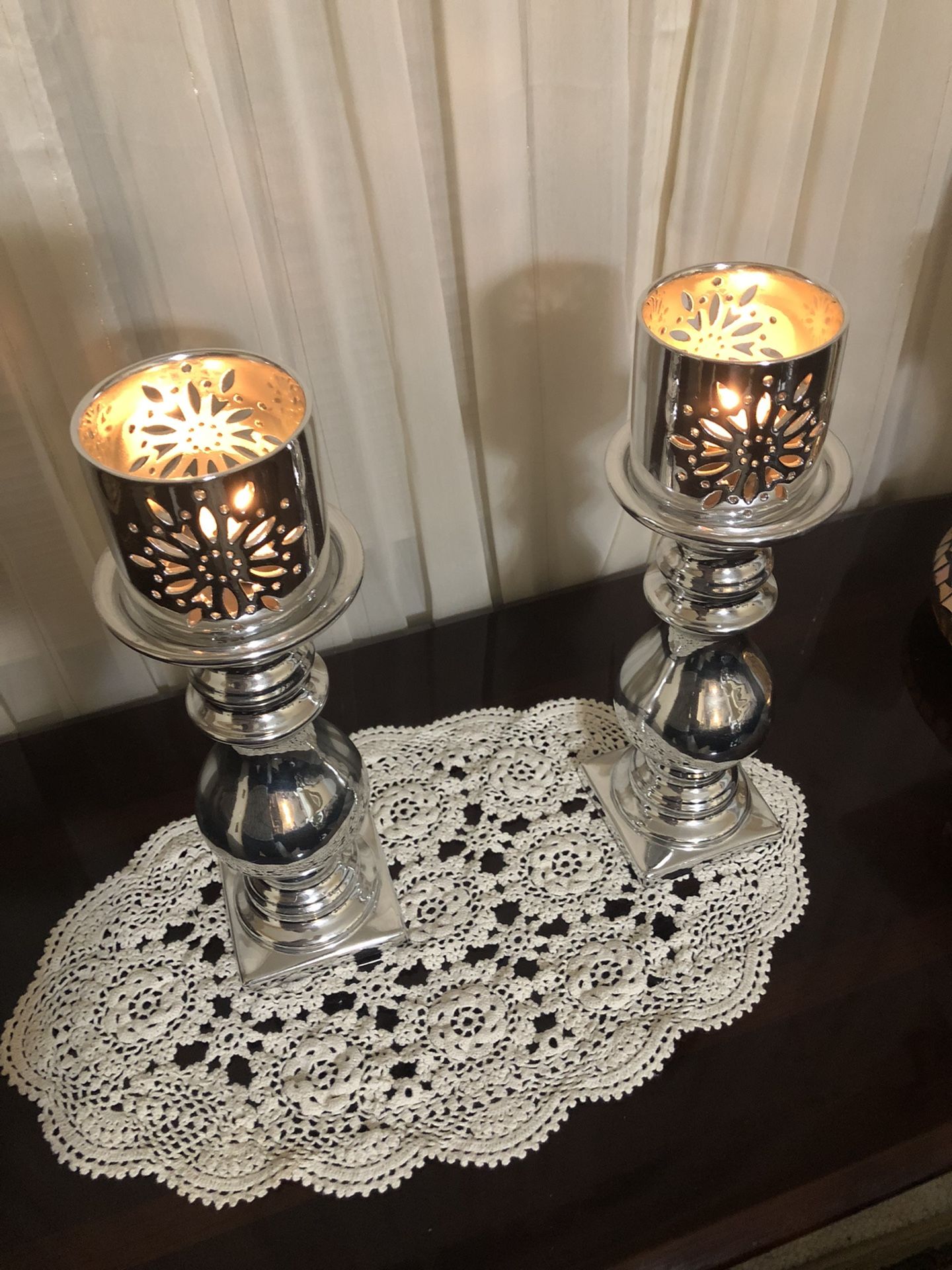 Candle Holders Set Of 2 Piece