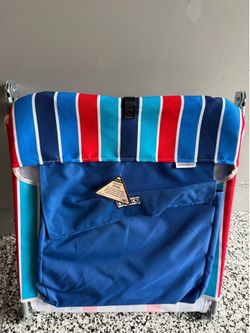 Portable Flat Folding Backpack Beach Lounge Chair with Backpack Straps and Storage Pouch