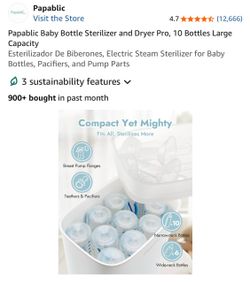 Brand New Papablic Baby Bottle Sterilizer and Dryer Pro