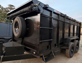 🔥New 8x4x14 HEAVY DUTY SCISSOR LIFT Hydraulic Dump Trailer Loaded With All Accessories & Delivered To Your Door 🚛
