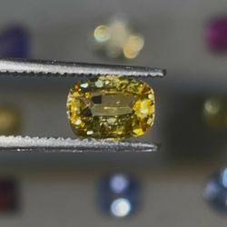 1Ct Natural Unheated Yellow Sri Lankan Sapphire