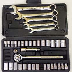 tool set 38 pcs --ratchet 3/8 adapter 1/4