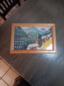 Vtg 1991 Winchester Western Bullets Tin Metal Sign Garage