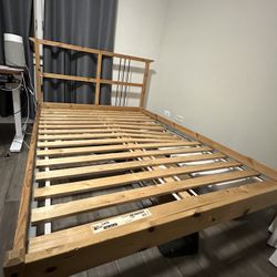 Natural Solid wood Full/Double Bed Frame