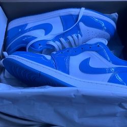 Blue Shiny Jordan’s 