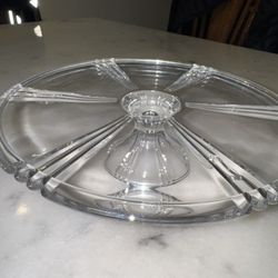 Vintage Mikasa Crystal Cake Plate