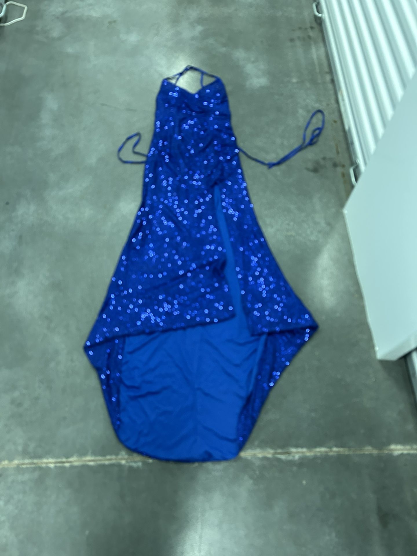 Blue Sparkling Prom Dress