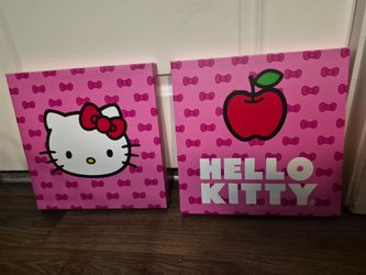 Two Hello Kitty Canvases