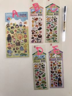 Hard plastic embossed stickers from Korea