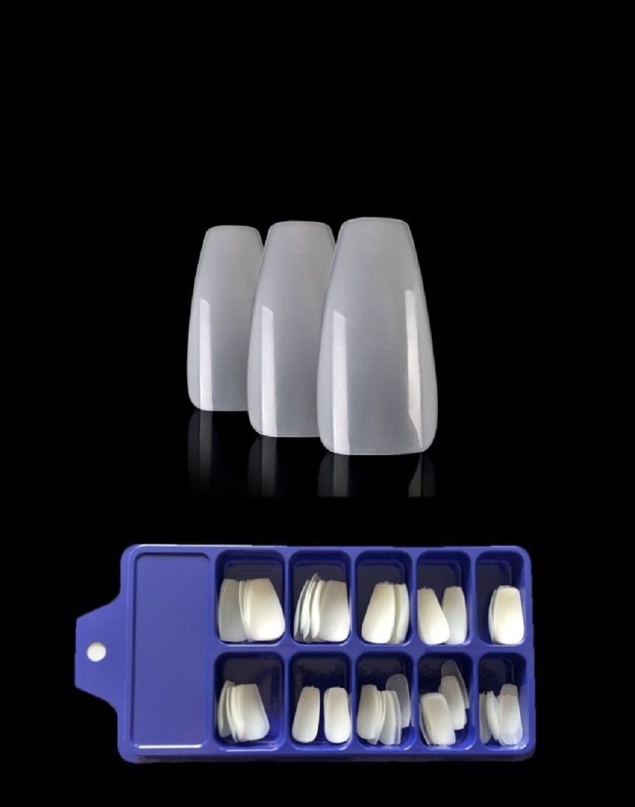 100 Pcs False Style Fake Nail Art Half Acrylic French Artificial UV Gel Tips Set Natural Color