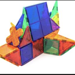 180 Pieces Set Building Block Toy Deluxe Construction Kit Magnet , Building Tiles Clear Color Magnetic 3D Construction Play board Educational Block