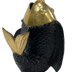 Brand New BRASS KOI FISH Figure/ Brass Vase In Perfect Condition 