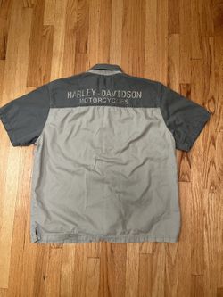 Harley Davidson embroidered button down shirt 