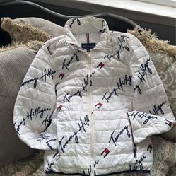 White Tommy Hilfiger Puffer 