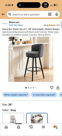Modern Swivel Bar Stool – Brand New