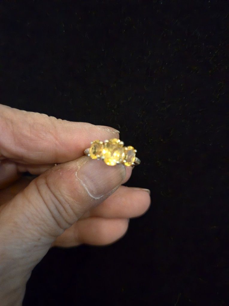 Genuine Brazilian Citrine Ring