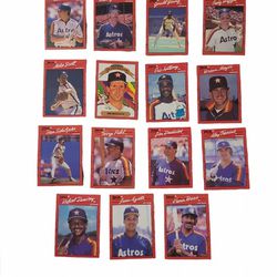 Donruss 90 Astros Team Set Of 15 Baseball Collectibles Cards - Some With Errors 