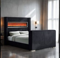 NEW QUEEN BED FRAME AND MATTRESS
