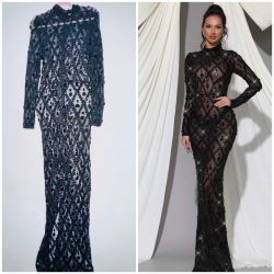 Rhinestone Mesh Dress