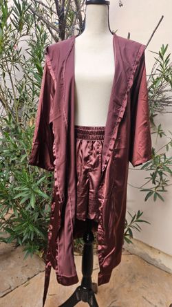 Satin Robe Two-Piece Set