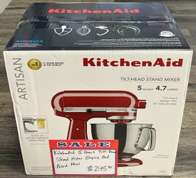 KitchenAid 5 Quart Tilt-Head Stand Mixer Empire Red Brand New