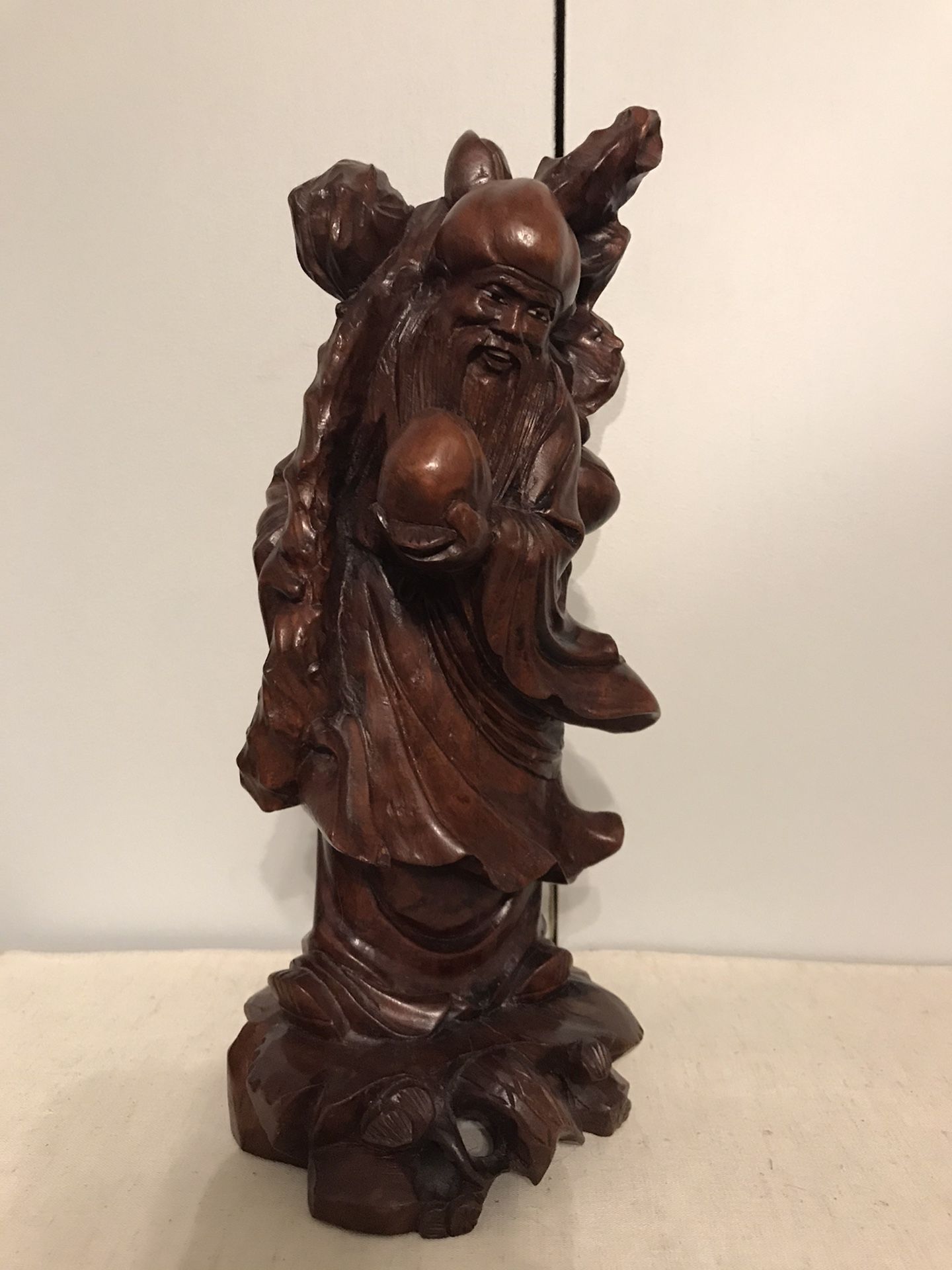 12 inch Vintage Hand-carved Wooden Statue