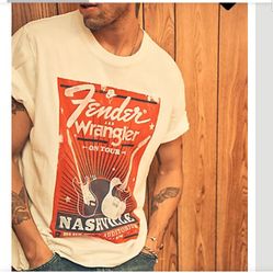 New Wrangler X Fender Men's On Tour T-shirt Size XL 