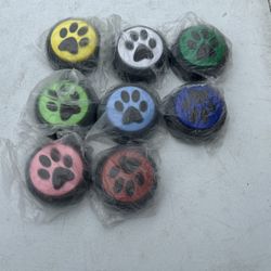 Voice recorded buttons for dogs