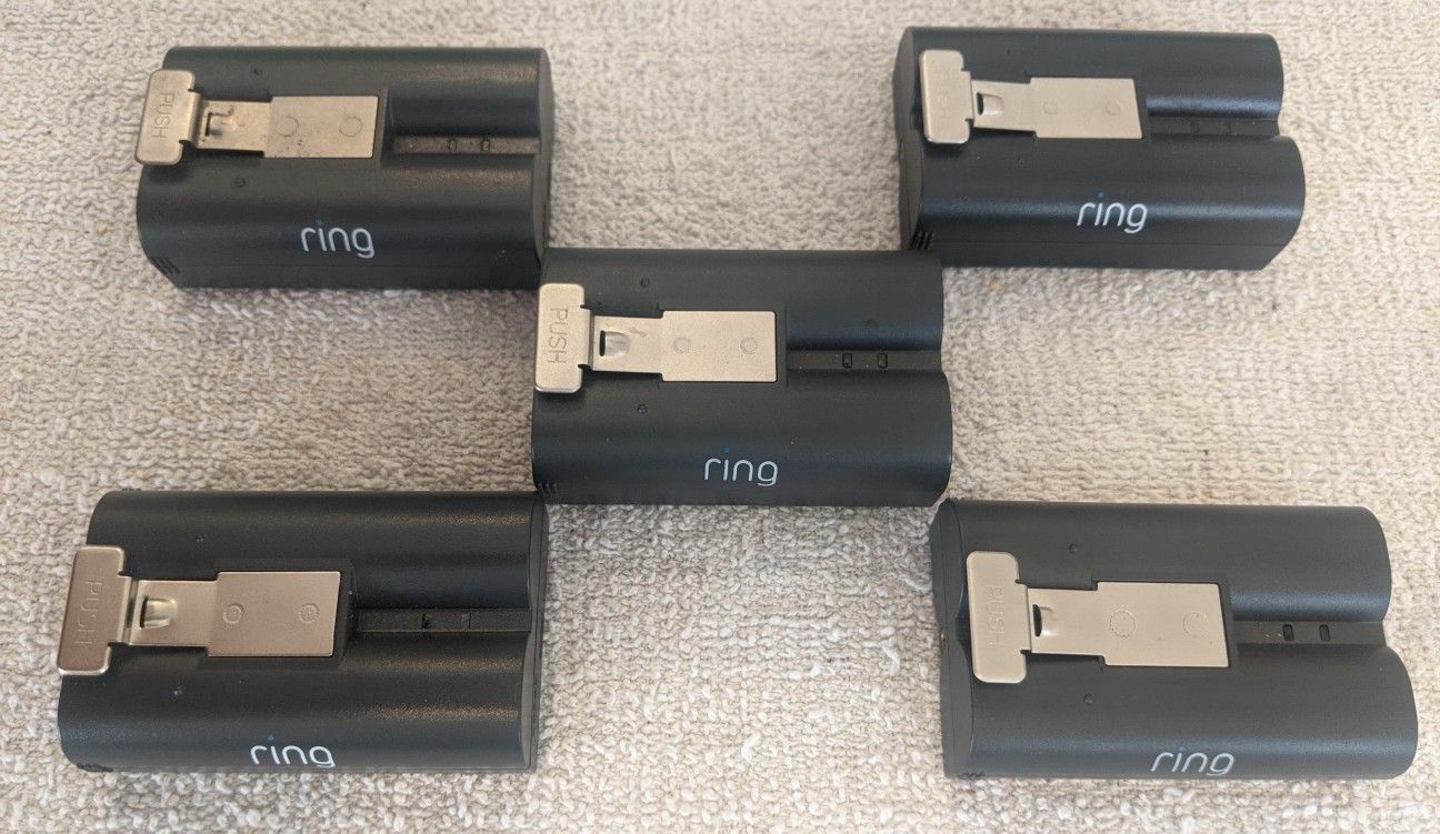 5 Ring Doorbell Camera Rechargeable Lithium Batteries 