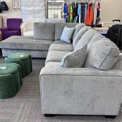 2-Piece Sectional, Sofa With Chaise, New