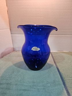 Vintage Blenko Cobalt Blue vase