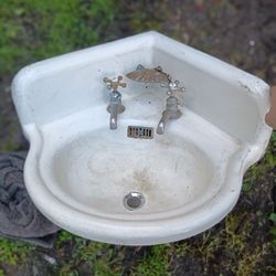Vintage cast iron sink