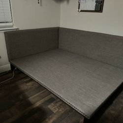 L Shaped Bed - Full Size Bed - Grey